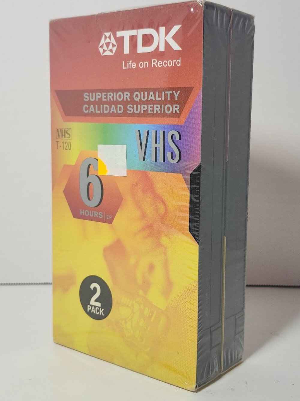 New Sealed TDK T-120 Super Quality SQ Blank VHS Tapes 2 Pack